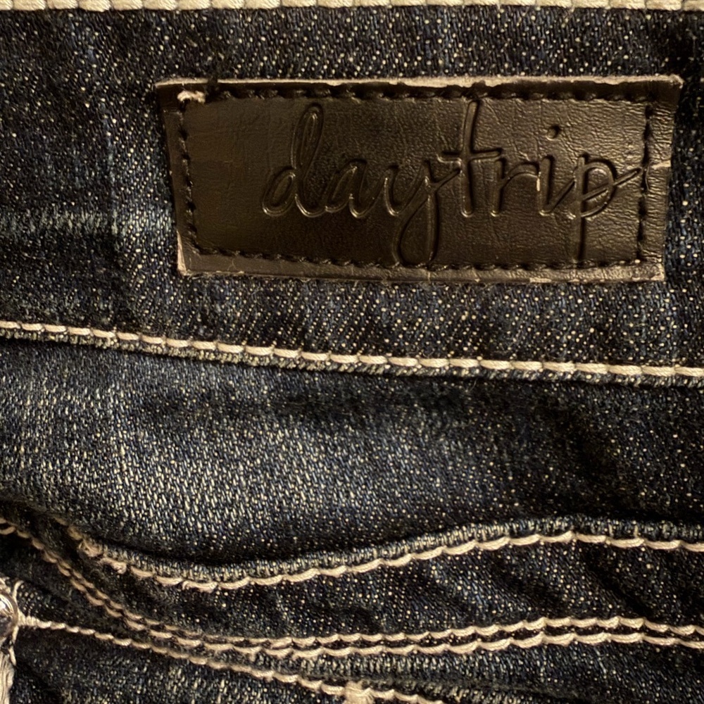 Daytrip Leo 26R Dark Wash Bootcut Jeans Western Cowgirl Y2K Flap Pocket Stretch - Picture 7 of 13